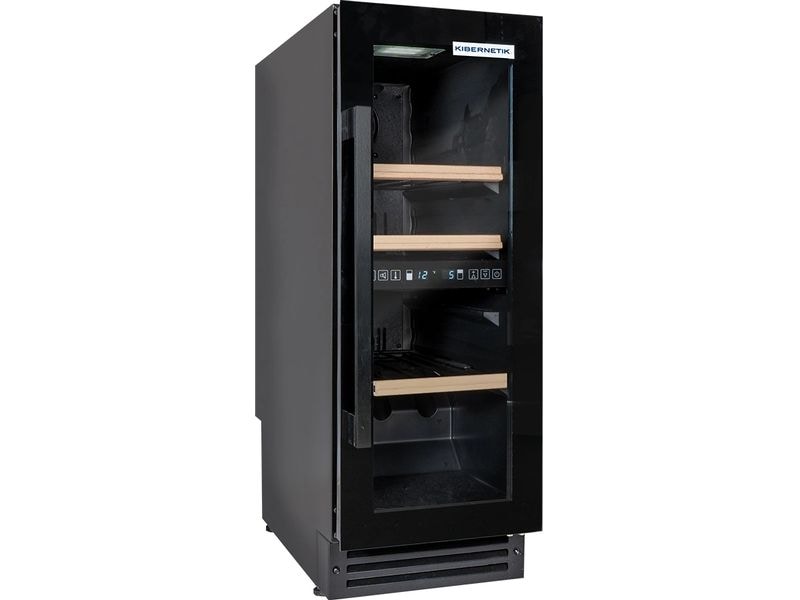 Kibernetik Einbau-Weinklimaschrank WKE 24 Schwarz, Rechts, Weinklimaschrank
