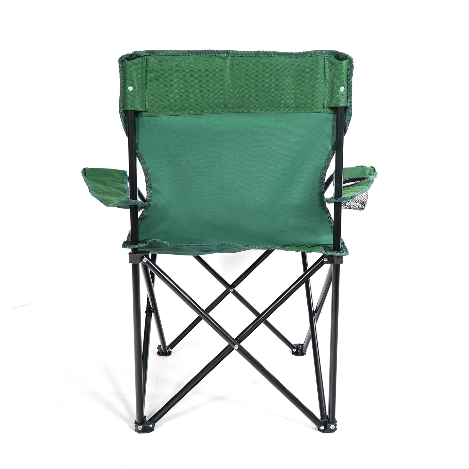 24MOVE® Campingstuhl Faltstuhl, grün, mit Getränkehalter und Tragetasche Outdoor, faltbar max. 100kg, Anglerstuhl, Polyester
