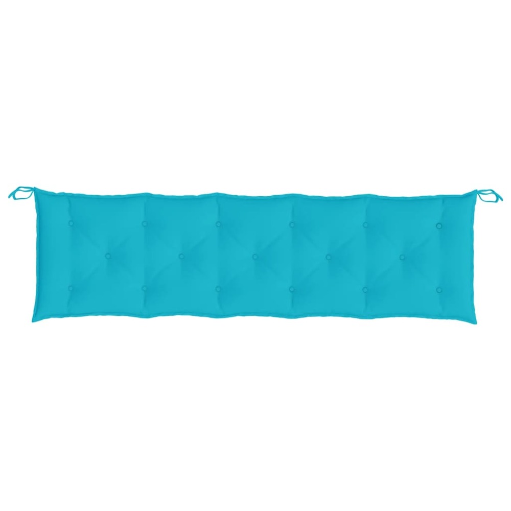 Coussins de banc de jardin 2 pcs turquoise tissu oxford