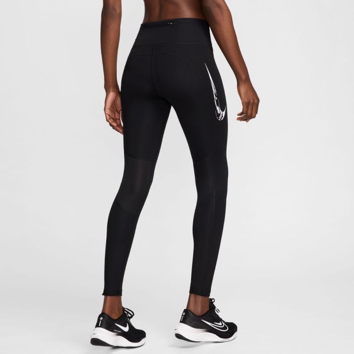 Nike Dame Lange tights Dri-FIT Fast Swoosh Mid-Rise 7/8 Tights Sort