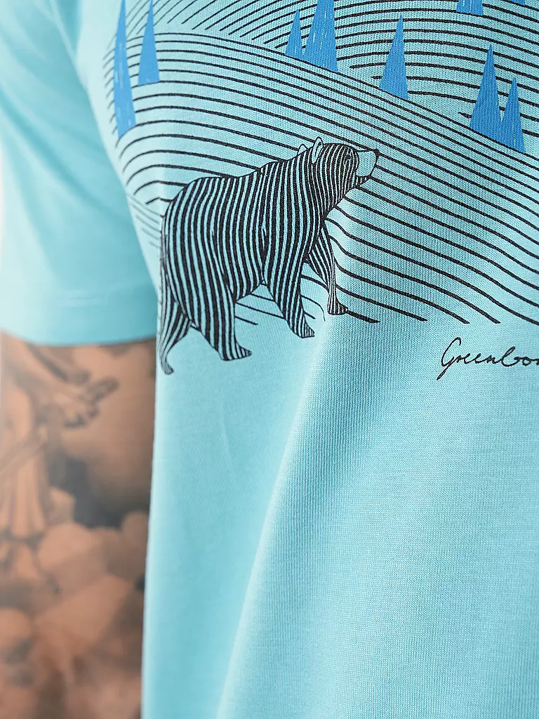 GREENBOMB T-Shirt GUIDE ANIMAL BEARLAND dunkelblau