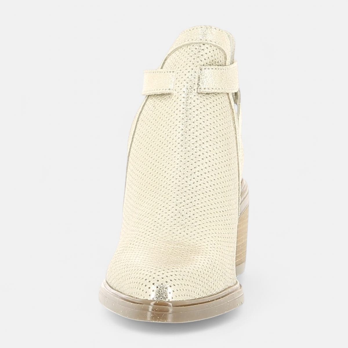 Bottines à talon Femme en cuir or