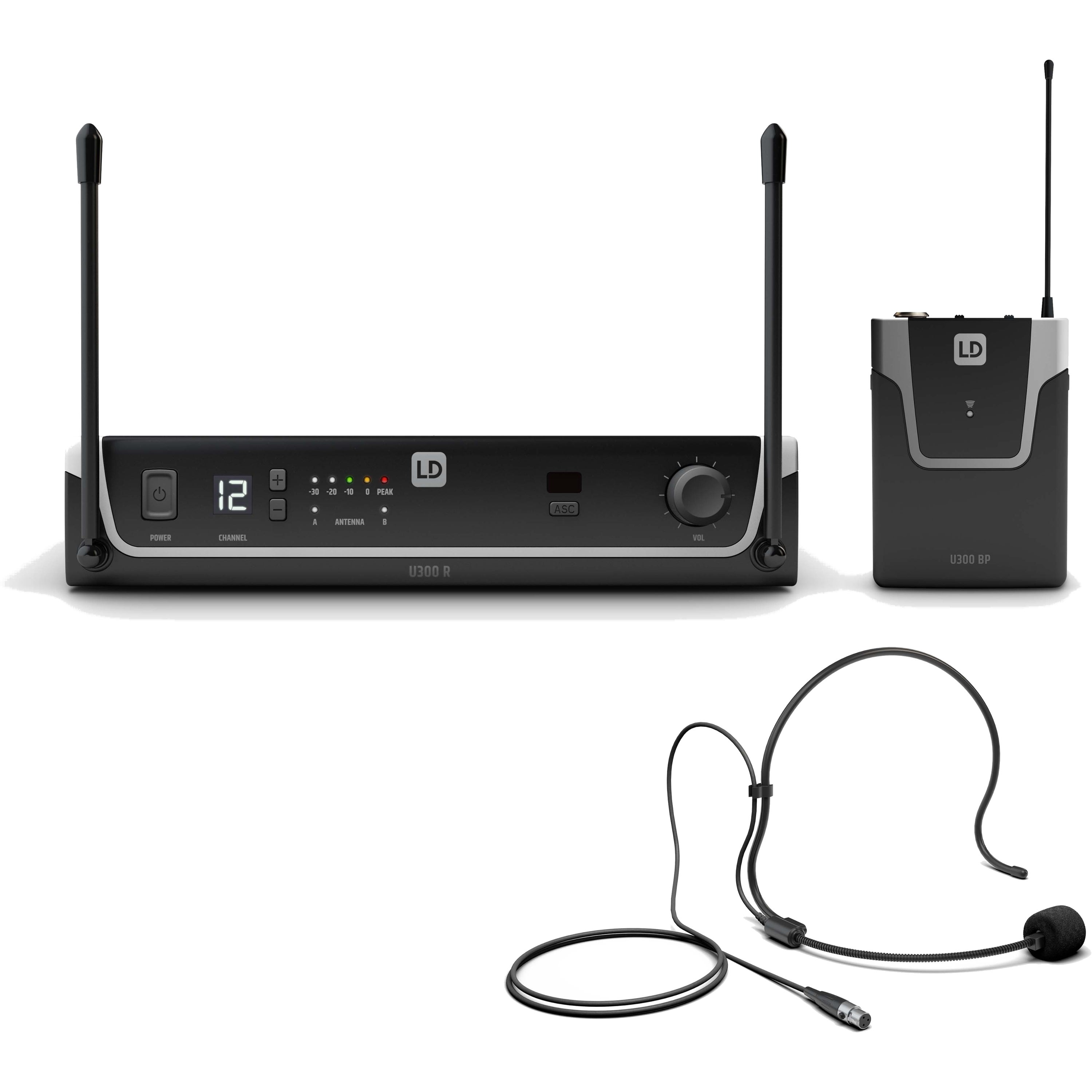 LD Systems U306 BPH headset en bodypack (655-679 MHz)