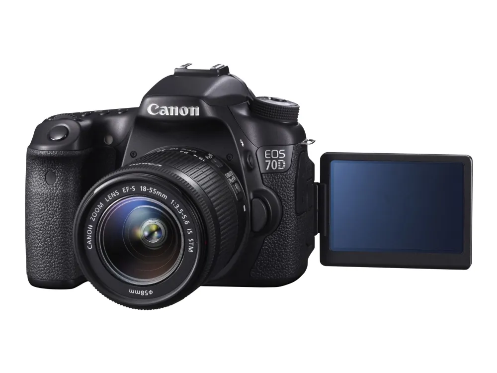 Canon EOS 70D - Digitalkamera - SLR - 20.2 MP - APS-C - 1080p - 3x optisk zoom EF-S 18-55 mm IS STM objektiv - Wireless LAN