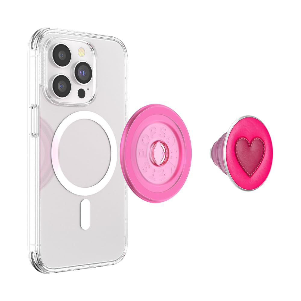 PopGrip MagSafe Round Finger Griff Halterung (Austauschbarer Top) für Apple iPhone (702781) - Love Heart