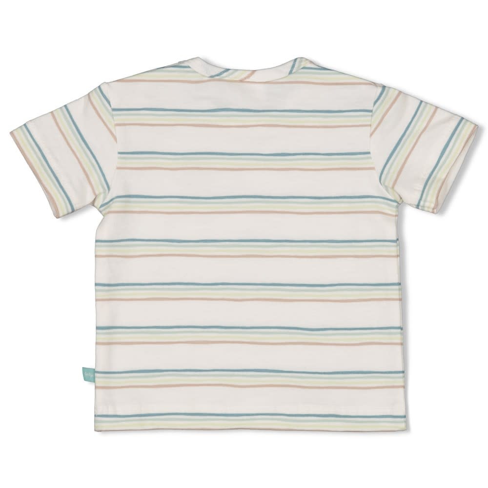 Feetje Feetje t-shirt streep - You Croc my World offwhite