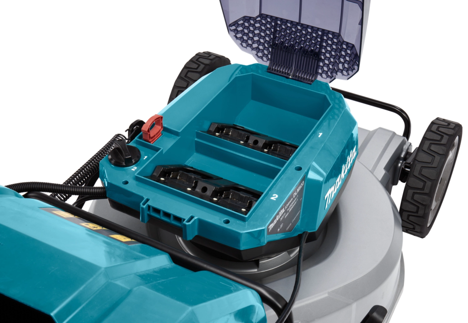 Makita DLM533PT4 36V (2x 18V) Li-Ion accu grasmaaier set (4x 5.0Ah accu) - 53cm - zelfrijdend - koolborstelloos