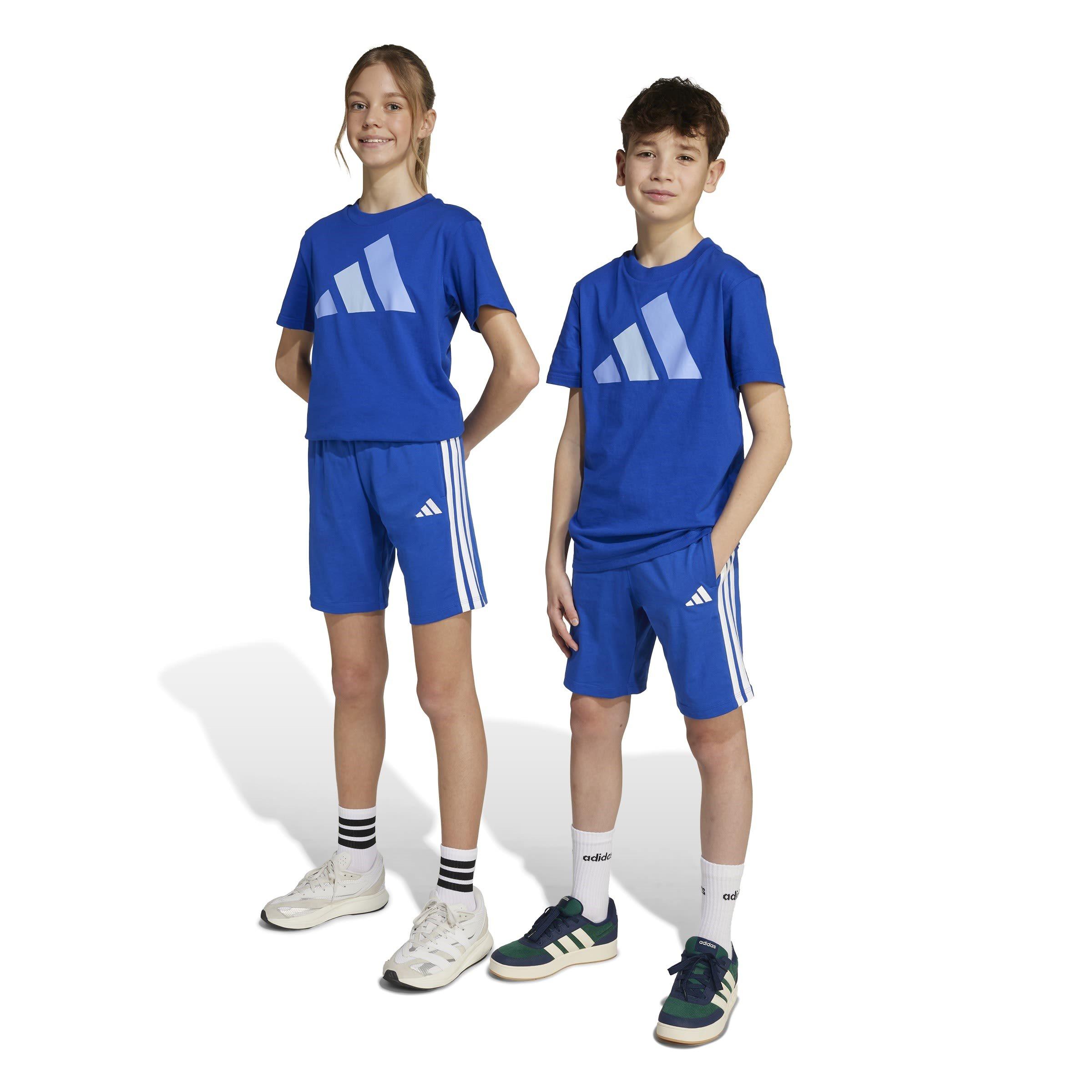 adidas Essentials 3 Stripe Jersey Short Juniors