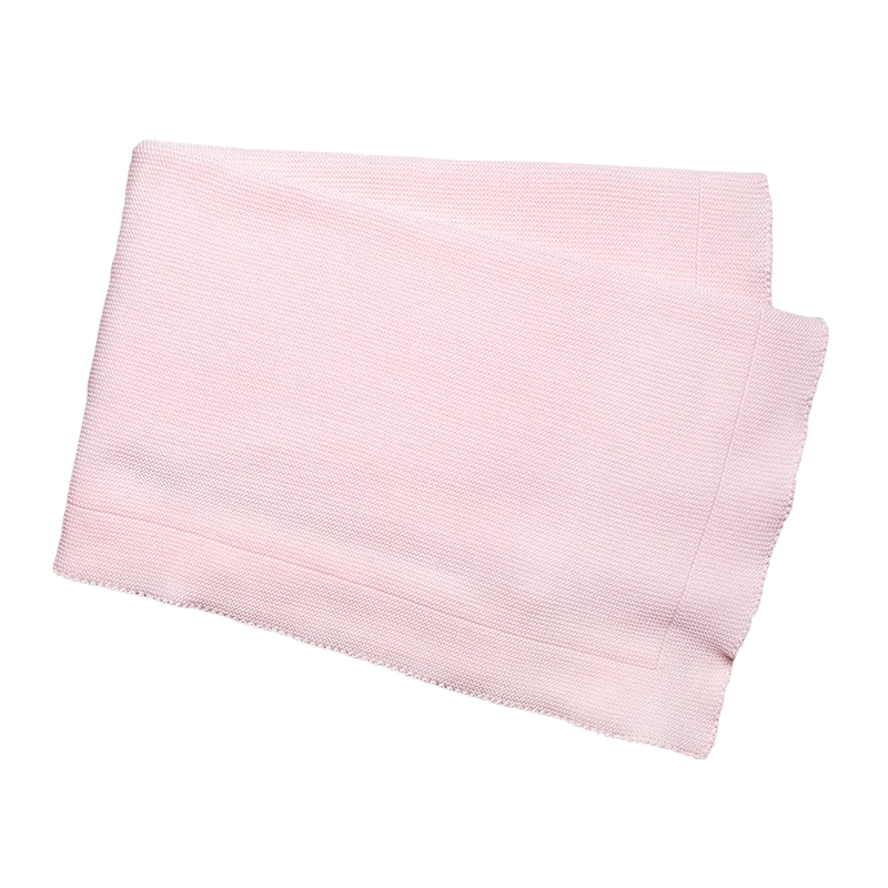 Babydecke Merinowolle rosa