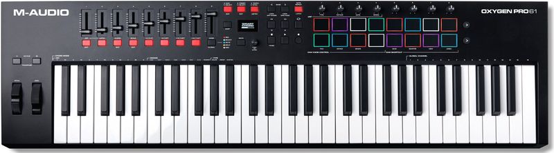 M-AUDIO Oxygen Pro 61 - USB MIDI Keyboardcontroller - 61 Toetsen - Met Beatpads en MIDI Knobs