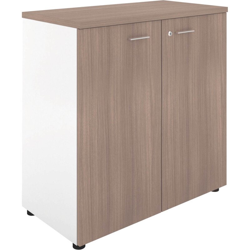 Armoire basse Essenzza/ Darwin  H 89 x L 86 x P 45 cm portes battantes