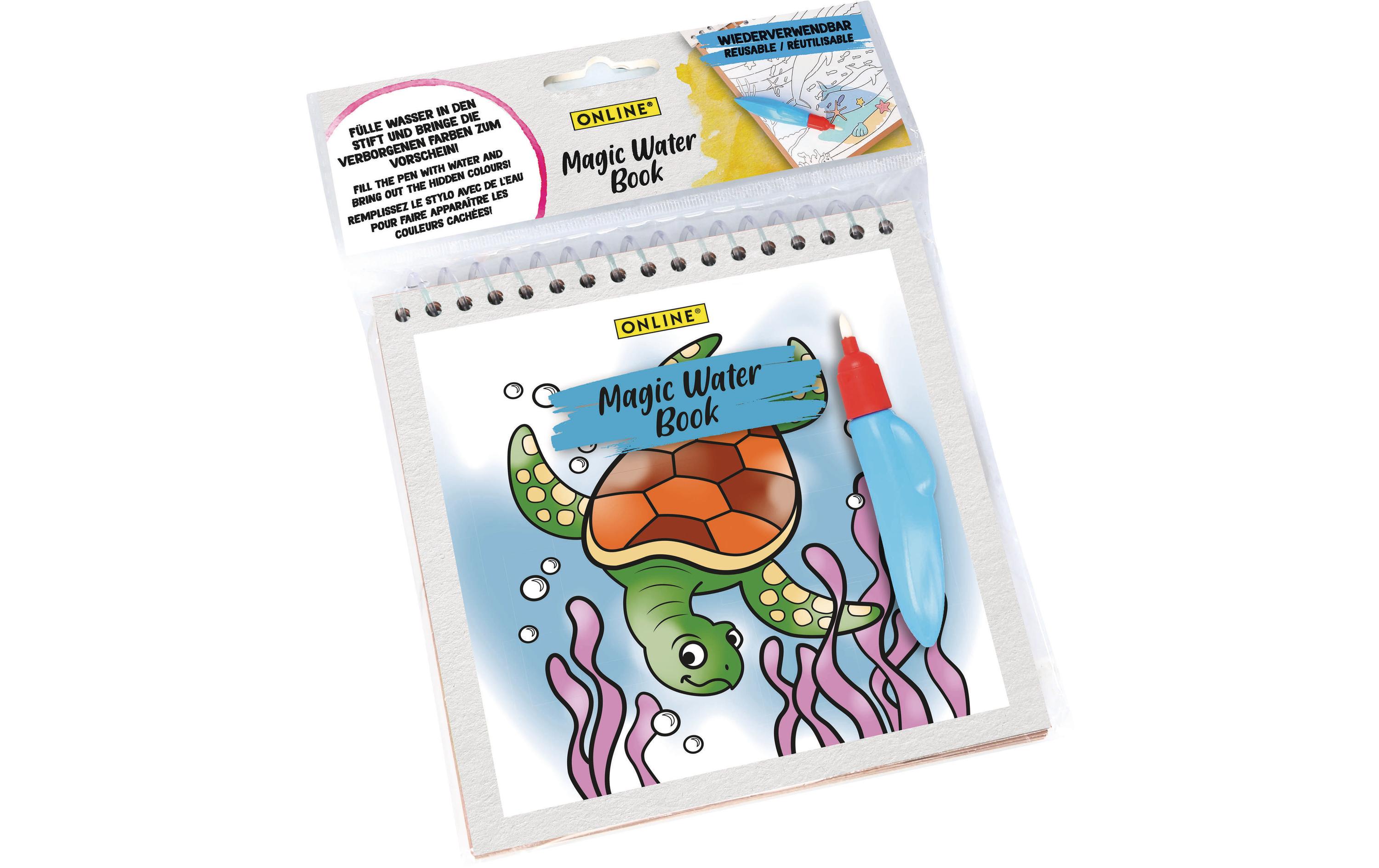 Malbuch Magic Water BookWassermalbuch und Pinsel