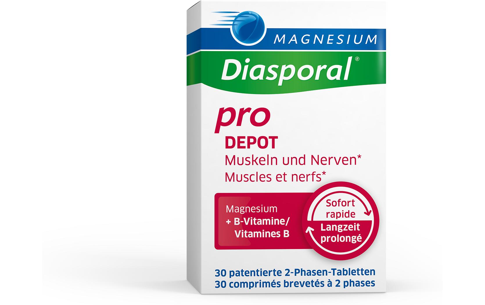 pro Depot 30 2-Phasen TablettenVegane Nahrungsergänzung mit 2-Phasen-Magnesium und Vitamin B-Komplex