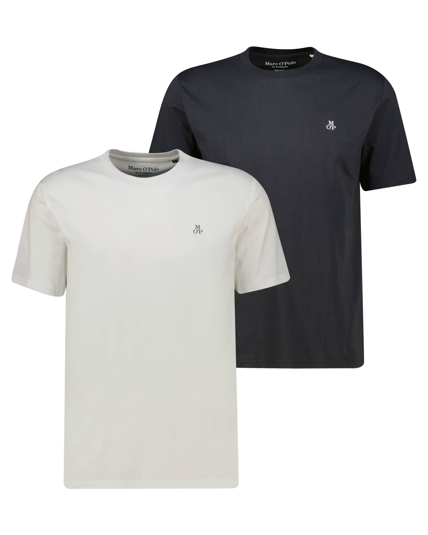 Marc O'Polo| Herren T-Shirt im 2er-Pack aus Bio-Baumwolle Regular Fit