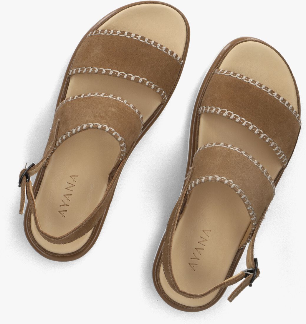 bruine ayana platte sandalen 11864