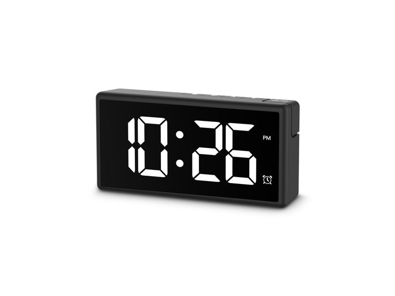 Hama Digitalwecker Ibiza Schwarz Wecker mit USB-Ladefunktion