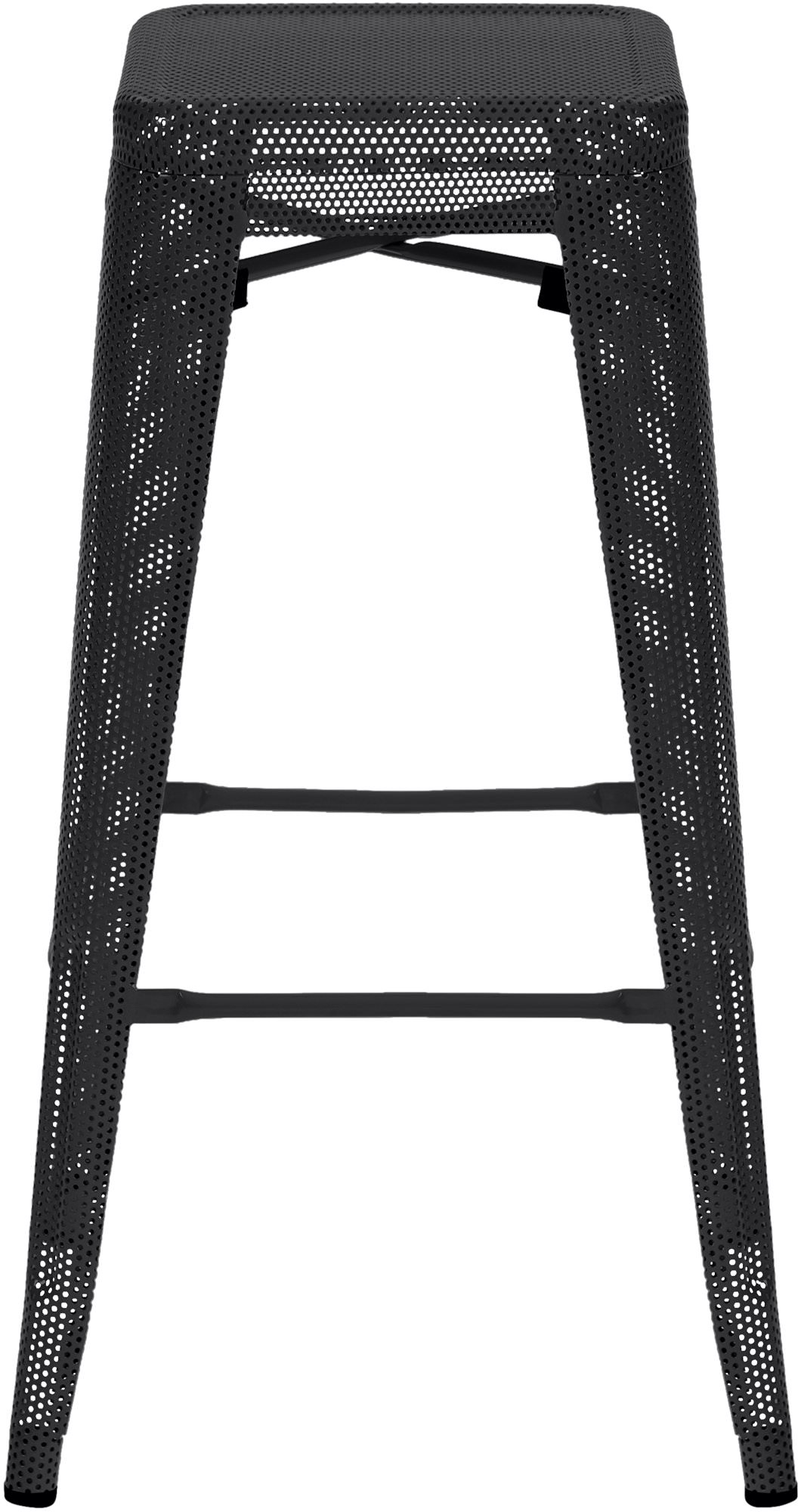 CLP 4er Set Barhocker Fletcher I Stapelbarer Tresenhocker Mit Bodenschonern Und Fußstütze I Barstuhl Aus Metall