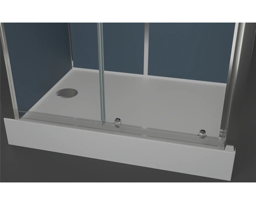 Aurlane Blue River Rectangle 2.0 complete douche-unit, 80 x 110 x 219 cm, zilvergrijs
