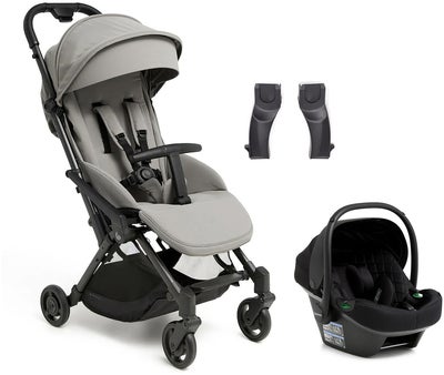 Beemoo Easy Fly Lux 4 Trille inkl Route i-Size Babybilstol, Stone Grey/Black Stone
