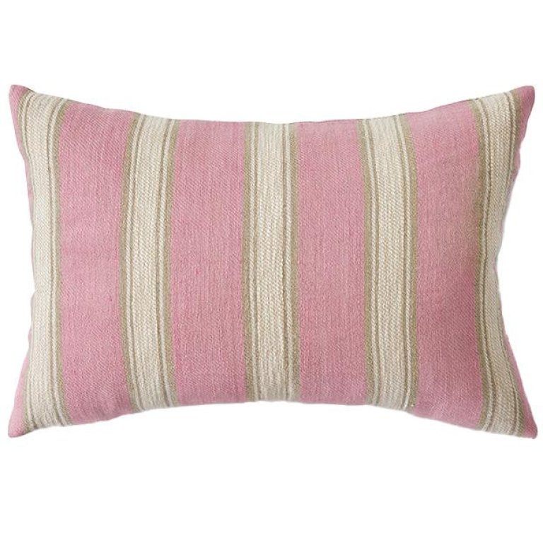 HKliving Woven Striped kussen 60x40 Blush