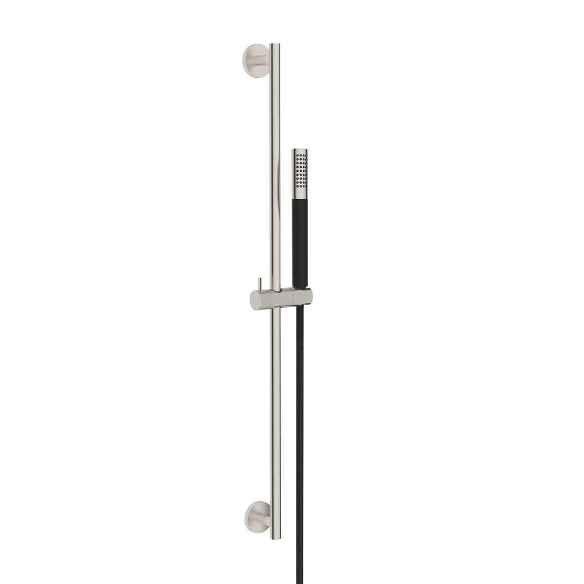 Mueller Round glijstangset met staafhanddouche RVS / zwart mat