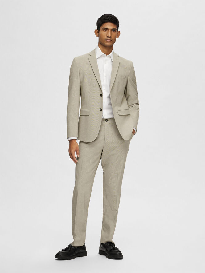 Selected Homme SLHSLIM-LIAM SAND CHECK BLZ FLEX NO Sand/brown