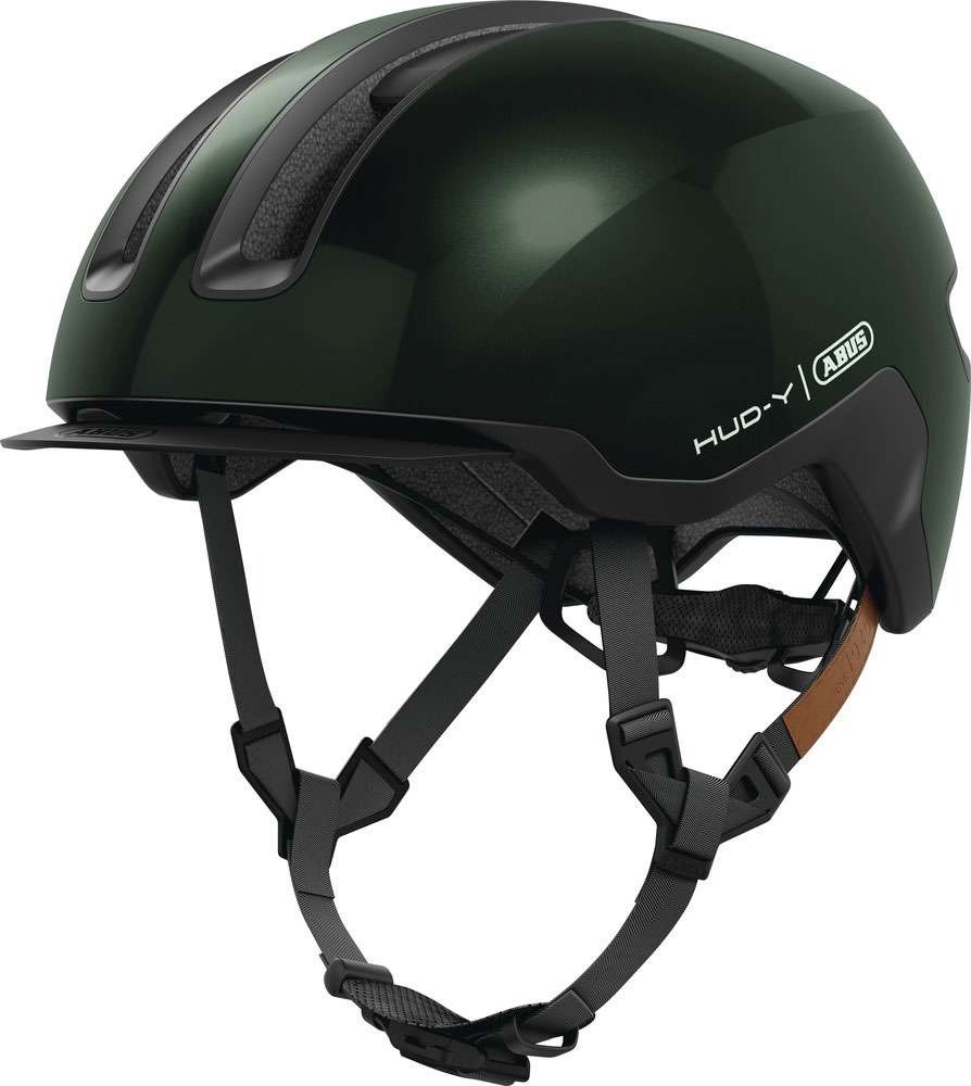 ABUS HUD-Y cykelhjelm LED Moss Green