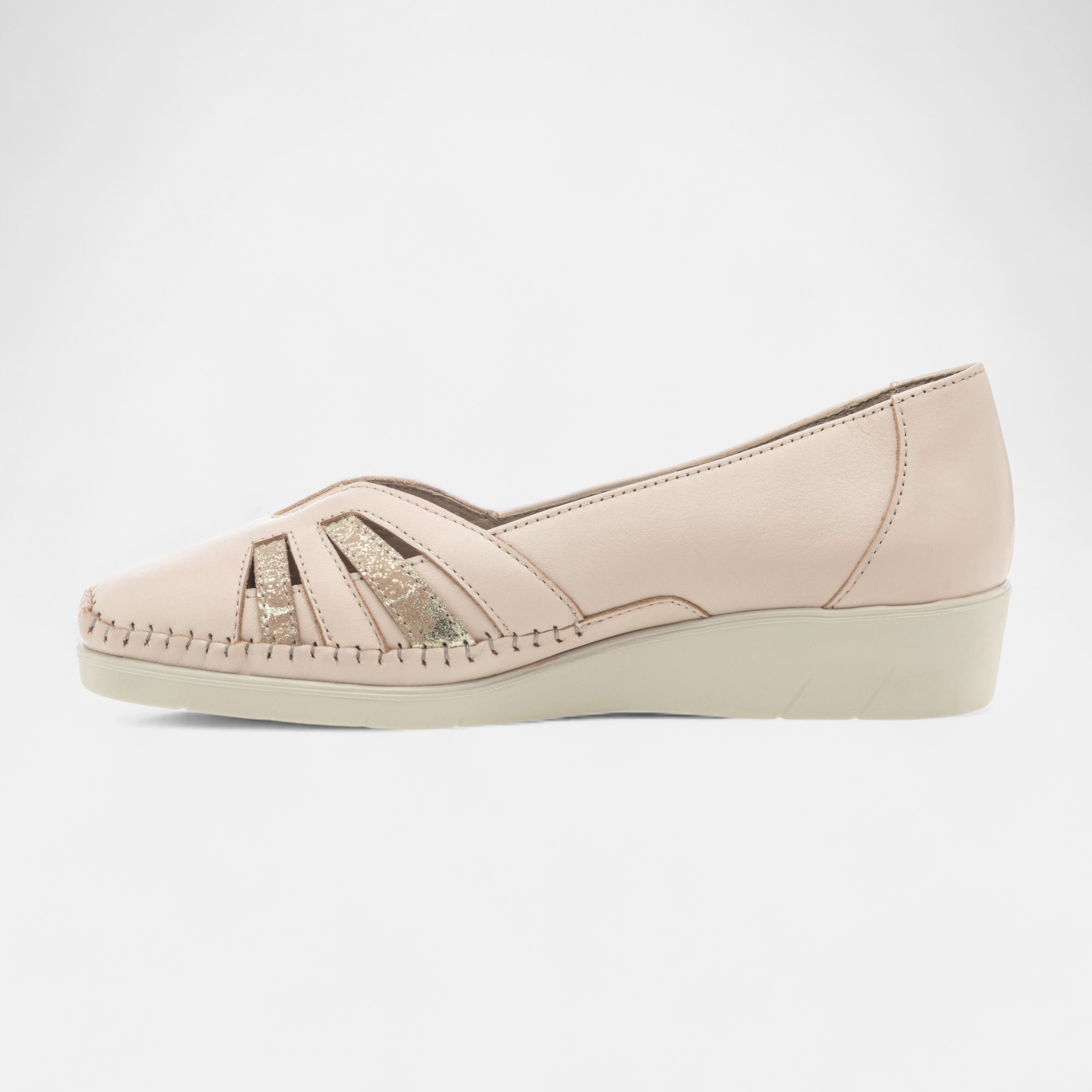 Escarpins pieds sensibles Femme en cuir beige