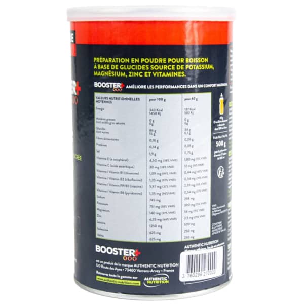 Boissons énergétiques AUTHENTIC NUTRITION BOOSTER + 500 GR UNI