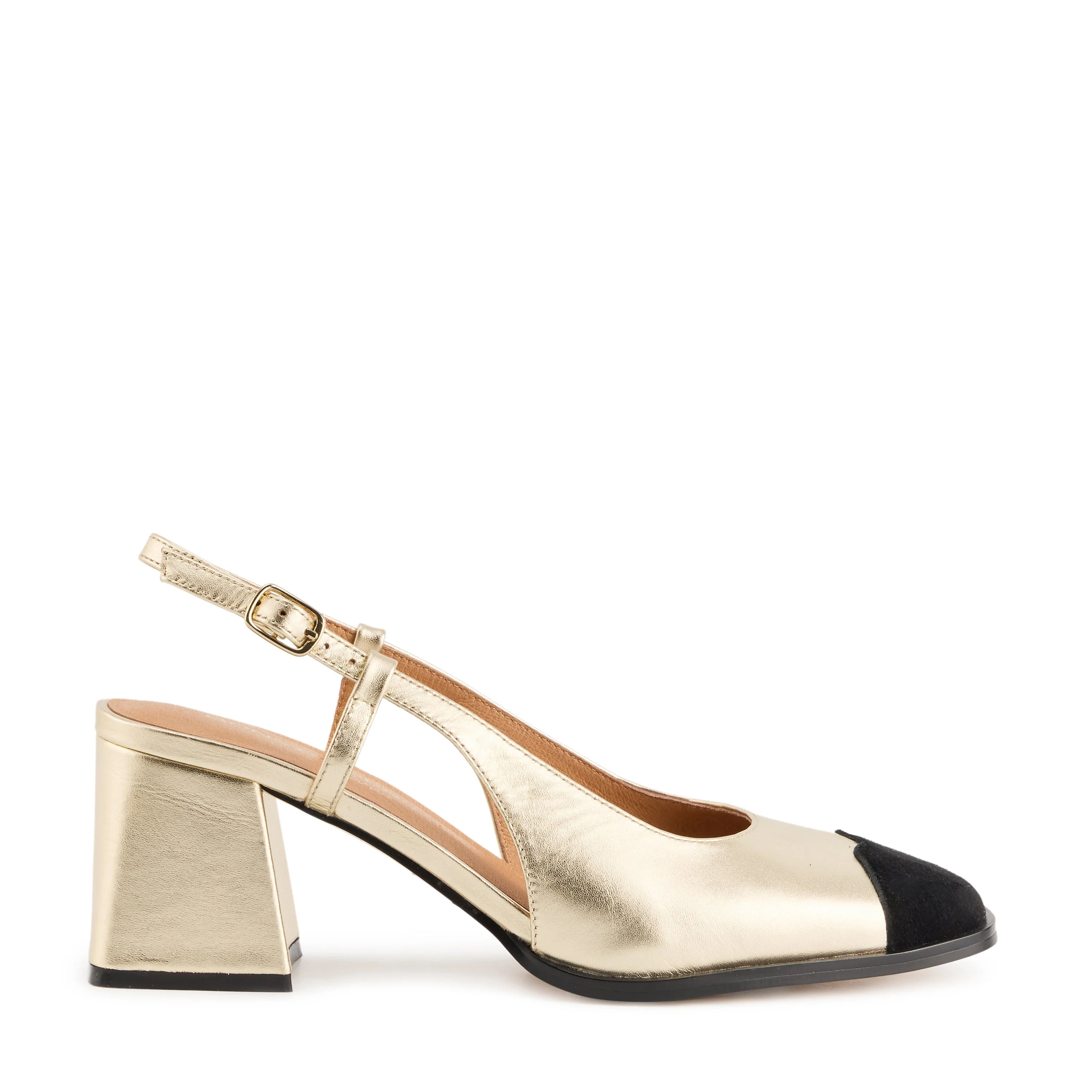 DENISE METALISÉ LIGHT SUEDE - Escarpins en cuir | Doré