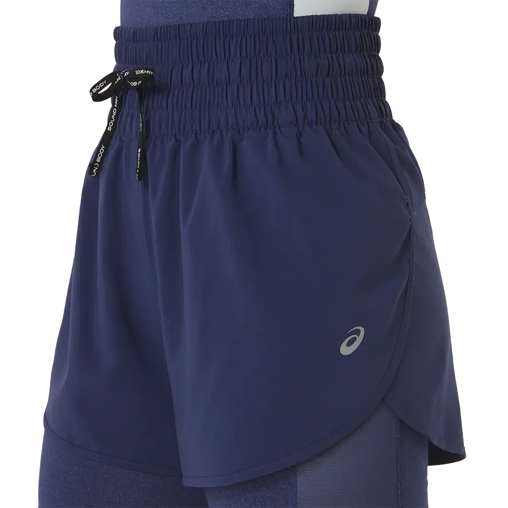 ASICS Nagino 4IN Hardloopbroek Kort Blauw Dames
