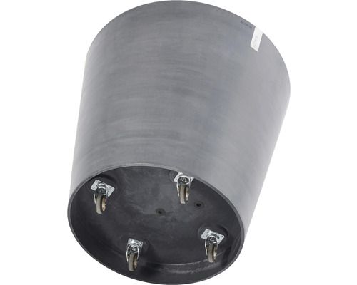 Ecopots Amsterdam plantenbak met wielen, kunststof, Ø 60 cm, H 56 cm, grijs