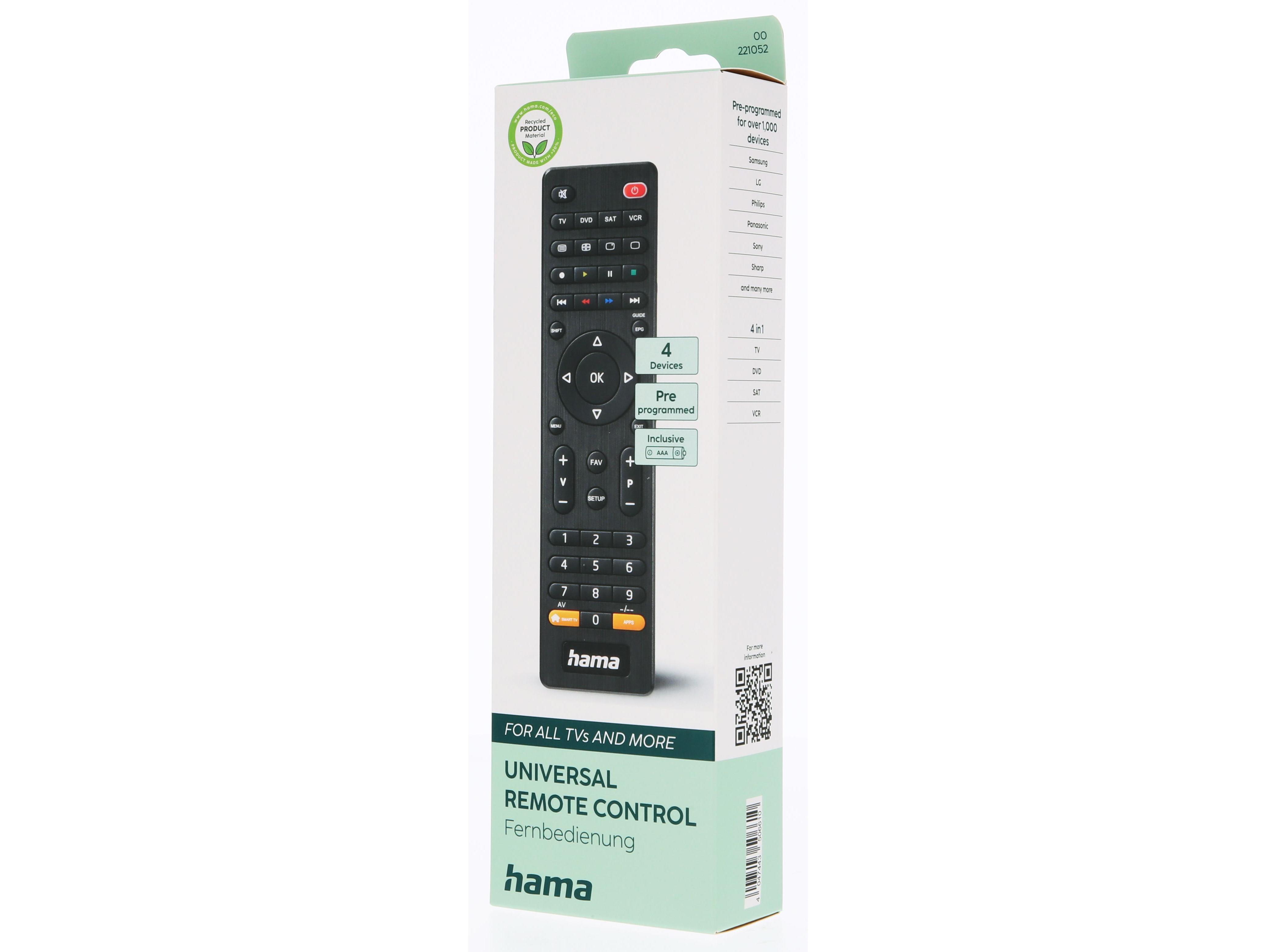 TELECOMANDO HAMA 00221052 UNIVERSAL 4 EM 1