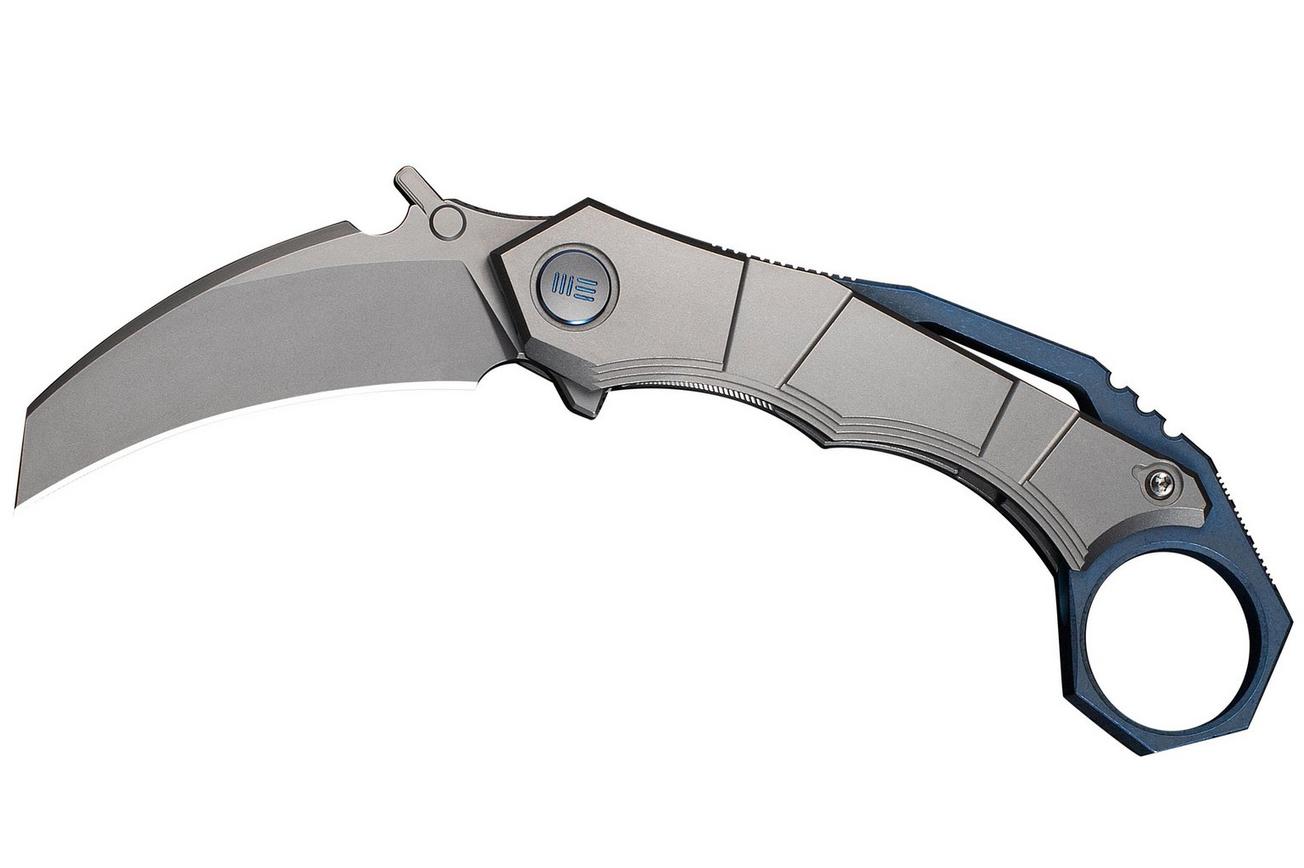 WE Knife Tayra WE24069-2 Stonewashed Bohler M390, Gray Titanium, zakmes