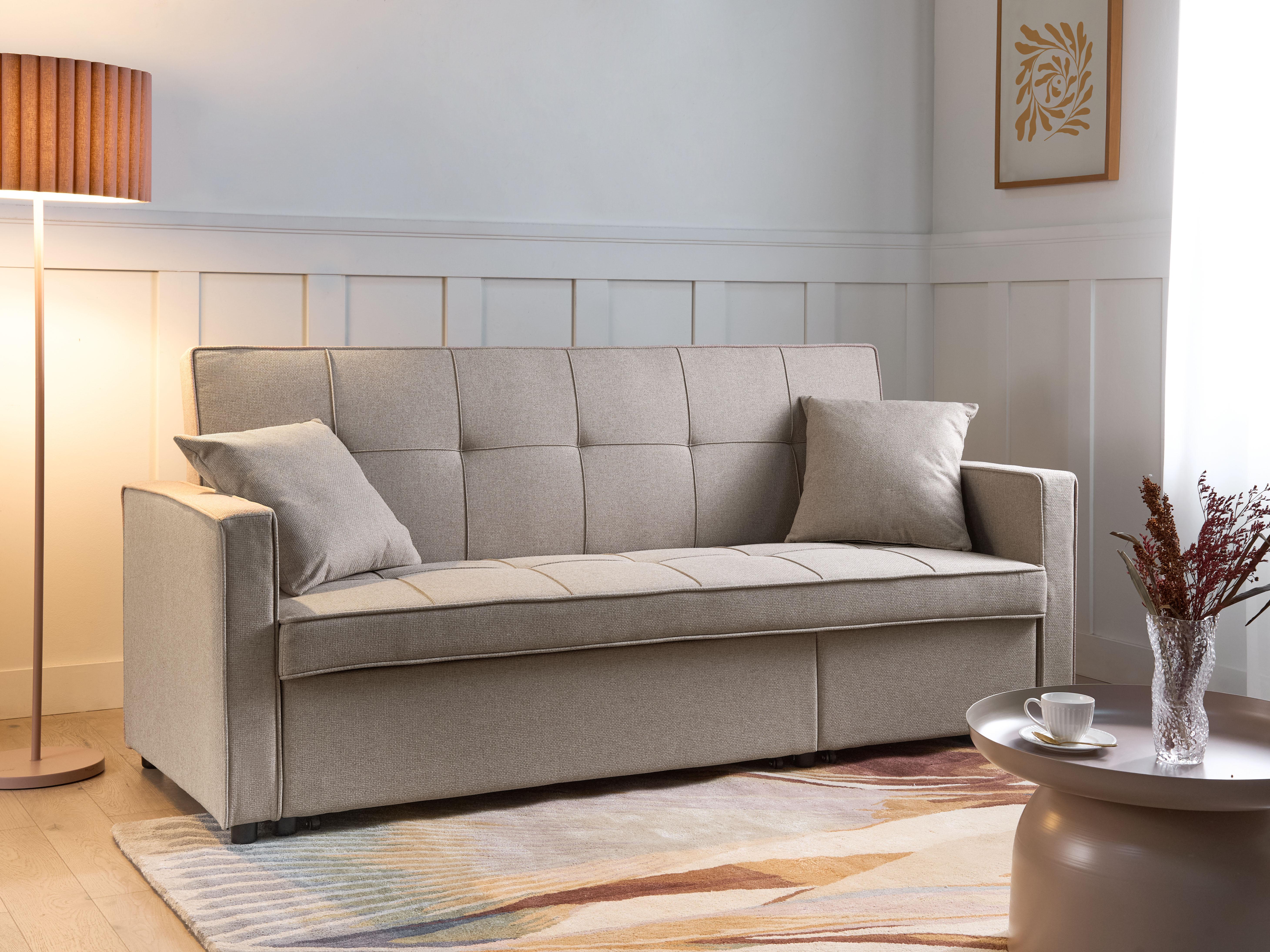 Slaapbank 3-zits GLOMMA Stof Beige