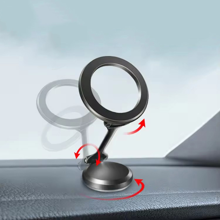 Universal Magnetische Auto KFZ 180° Smartphone Halterung inkl. Magnet Ring / 3M Klebepad - Silber