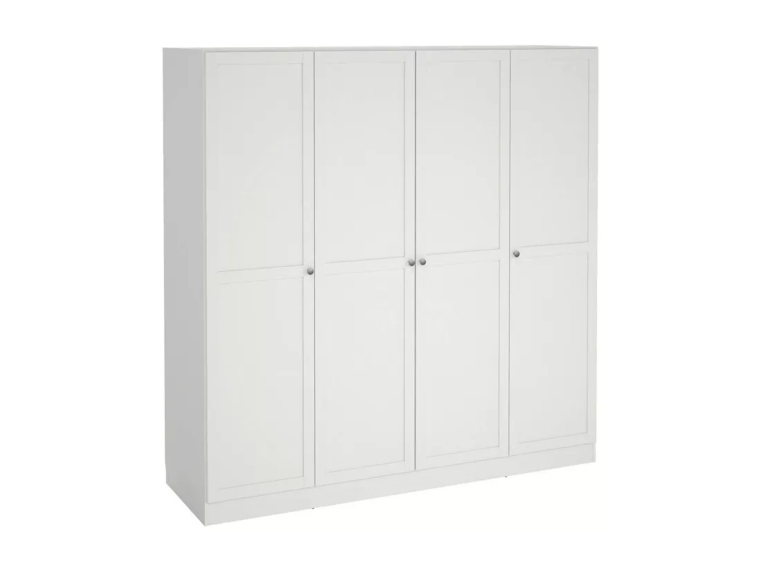Grande Garde-robe Dserr, Meubles de chambre, Penderie de plain-pied, Placard à vêtements, 196x62 h200 cm, Blanc