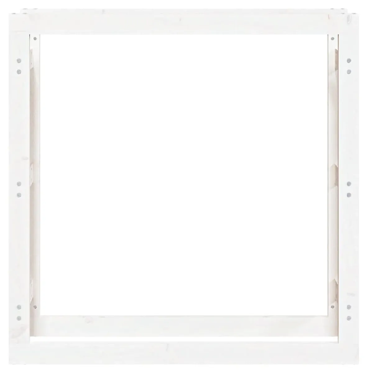 vidaXL Support bois - Bois de pin - Blanc - 100x25x100 cm