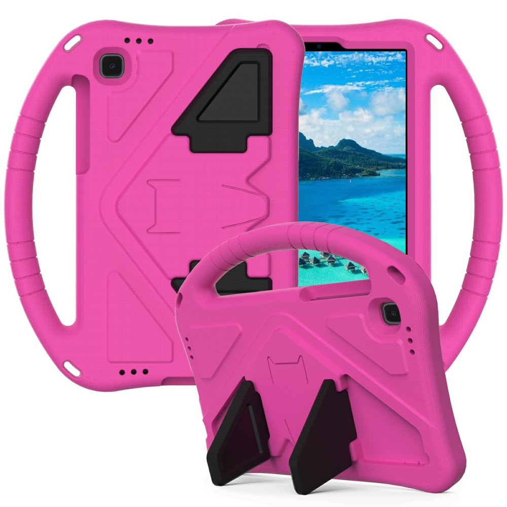 Samsung Galaxy Tab A7 Lite Stossfeste Kinder Schaumstoff Hülle mit Griff   Kickstand - Pink