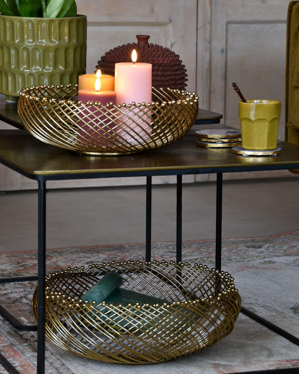 Set van 2 decoratieve schalen BALIUNG Metaal Goud