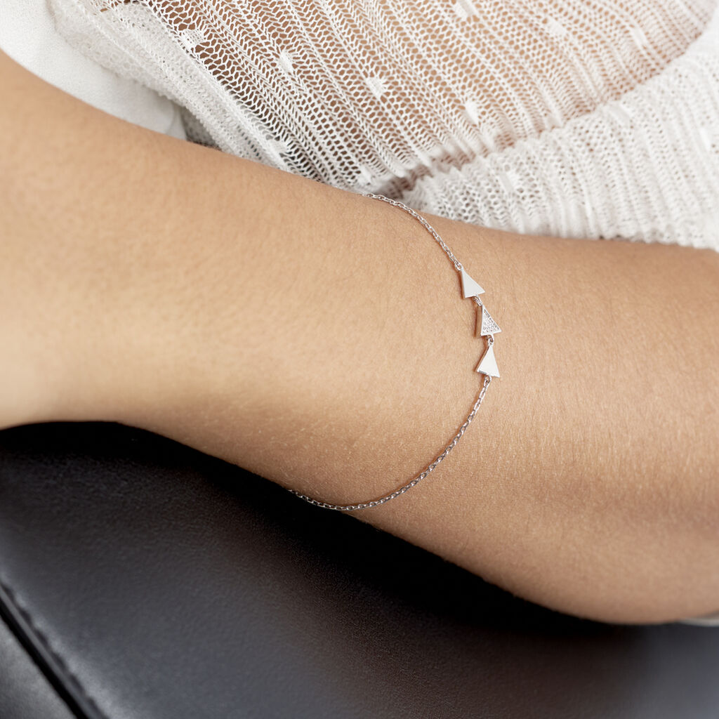 Bracelet Bartoumieu Argent Blanc Oxyde De Zirconium