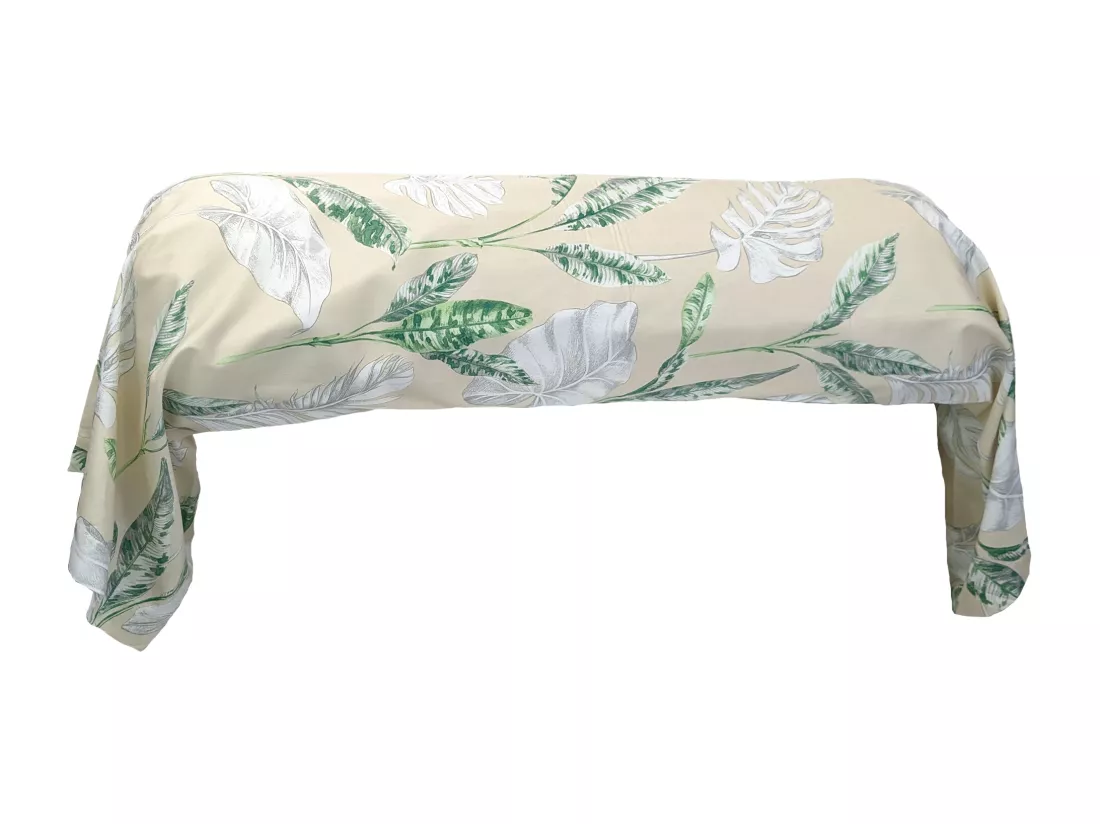Taie de traversin 200x43 cm satin de coton VOYAGE beige Lin