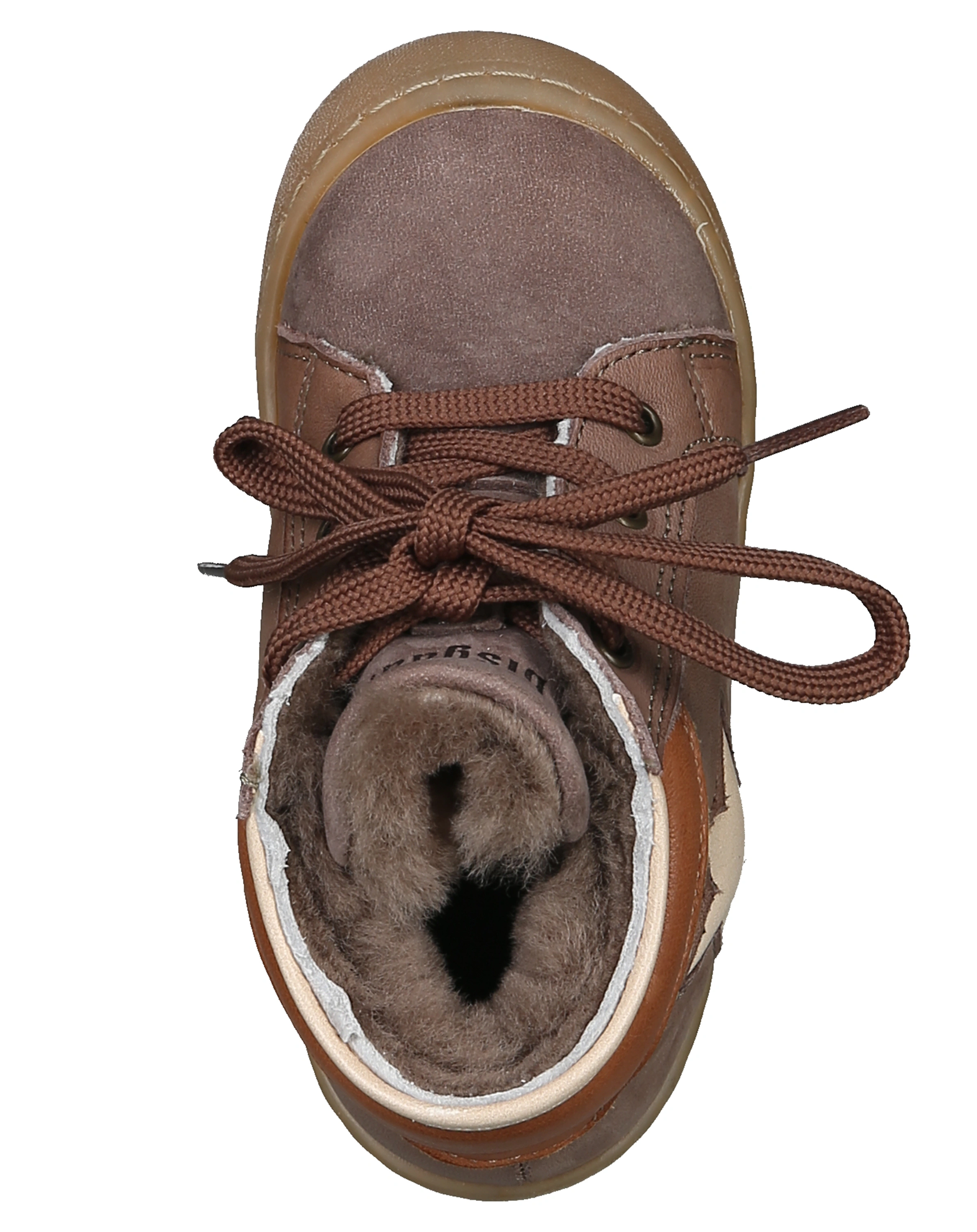 Schnür-Lauflernschuhe SAMUEL gefüttert in chocolate