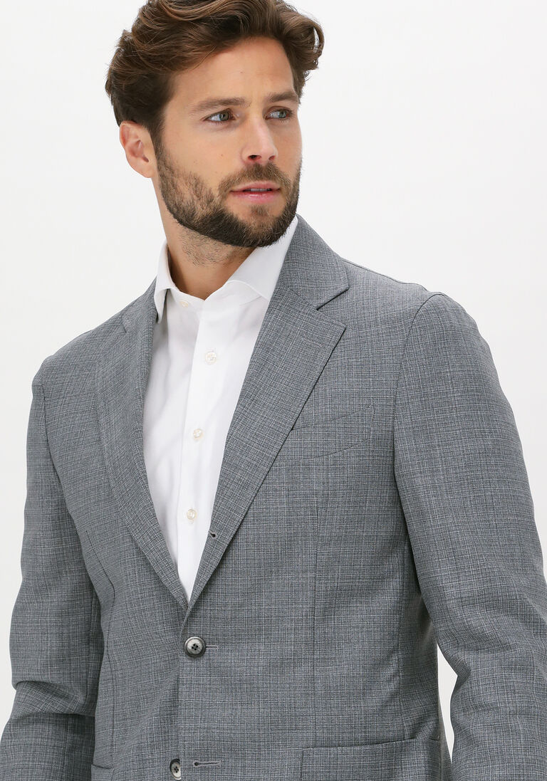 PROFUOMO lichtgrijze profuomo colbert jacket halfmoon