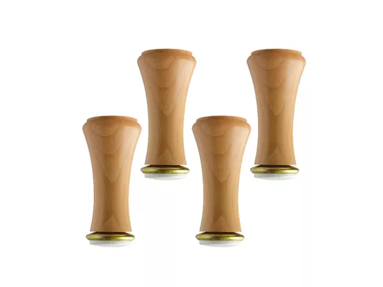 BELLECOUR LITERIE | Pied de lit diabolo en bois verni Hauteur 15 cm (vendu à l'unité)