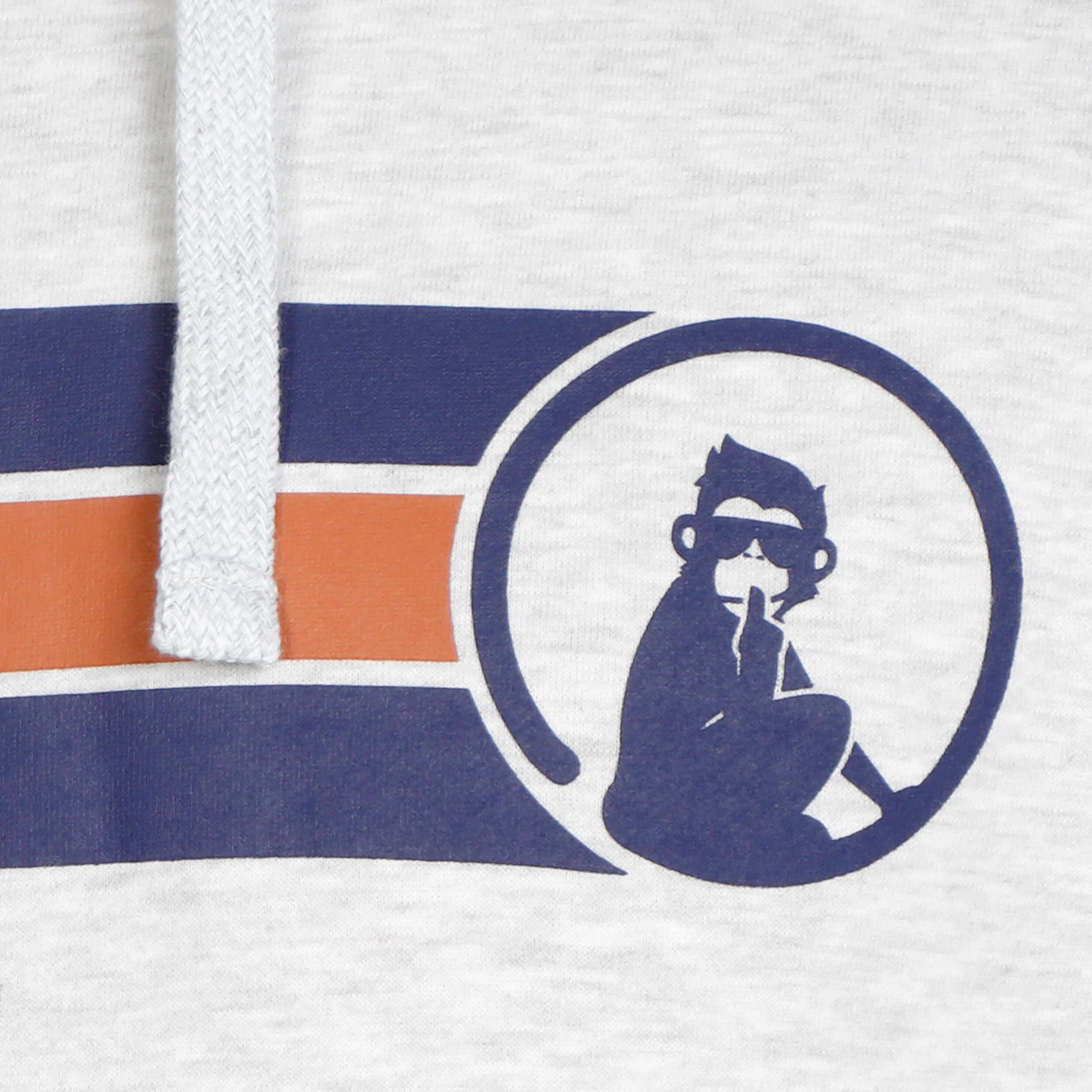 Quiet Please Retro Stripe Block Sweat À Capuche Hommes - Gris Clair , Multicouleur