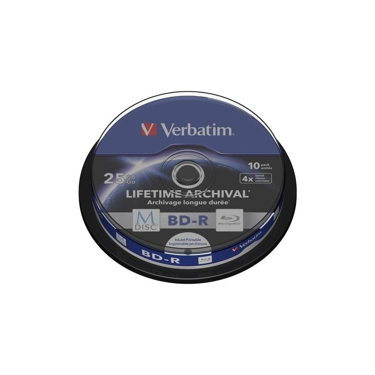 Verbatim M-Disc BD-R 4x 25GB/200min Spindel 10p