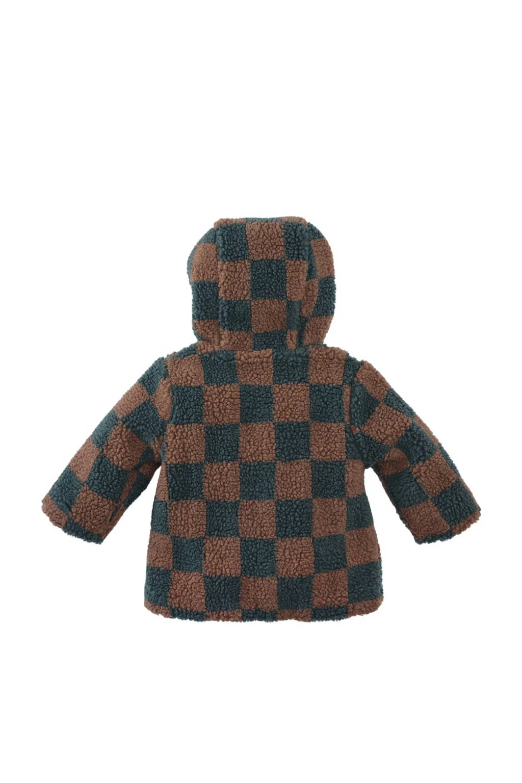Z8 newborn teddy winterjas Naim bruin/grijs