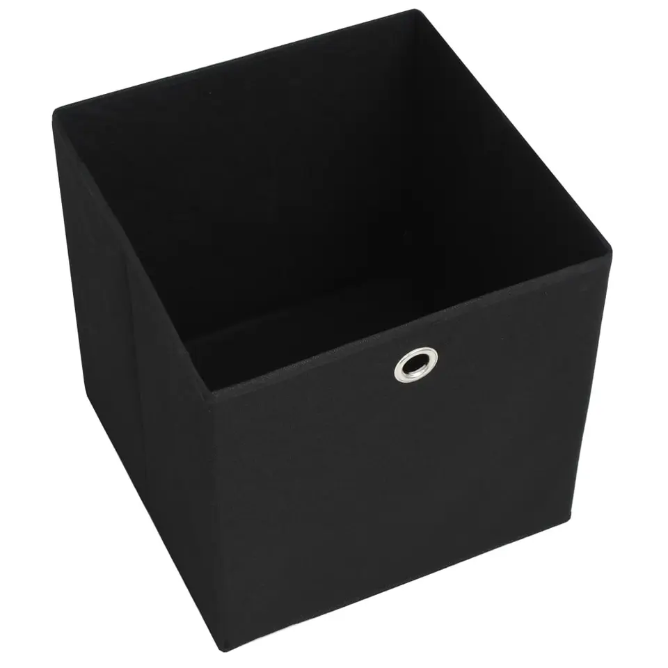 vidaXL - Opbergbox - Zwart - Stof - 4 stuks