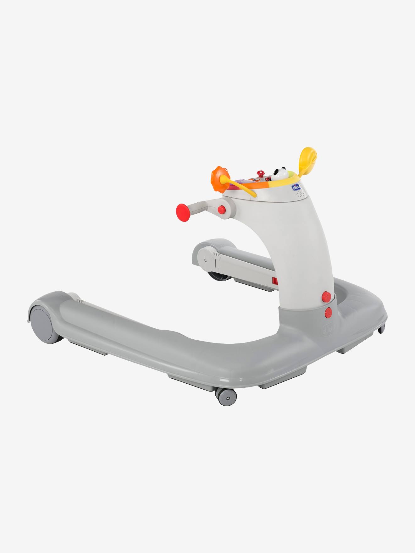 Carrinho de passeio CHICCO 123 cinza claro liso, modelo evolutivo.